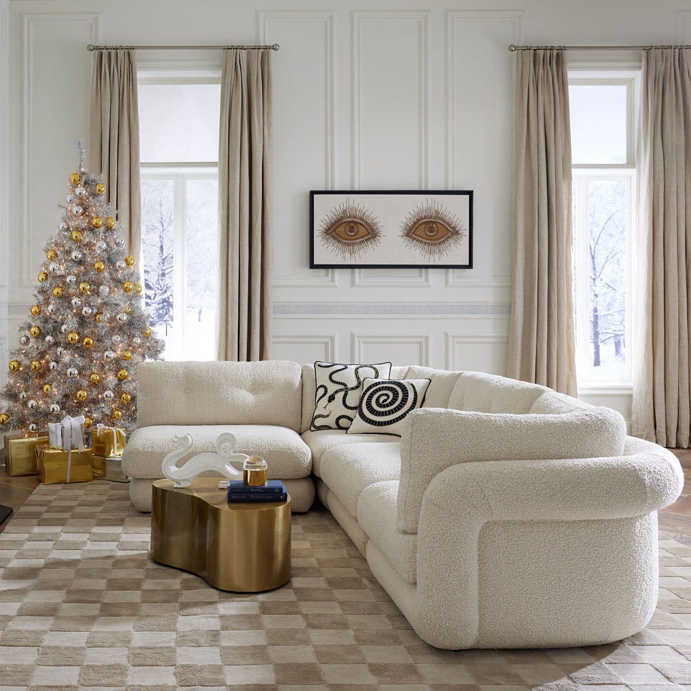 Pompidou 120" Modular Four-Piece Sectional