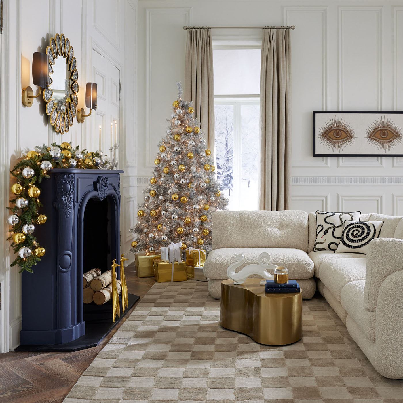 Brass Kidney Small Table