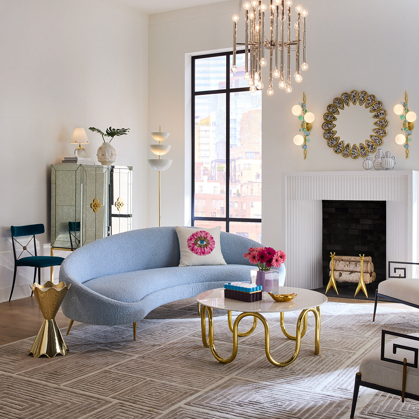 Ether 94" Curved Sofa